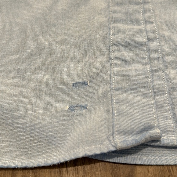 👕 Vintage Separate Issue Embroidered Chambray Shirt - Picture 2 of 6
